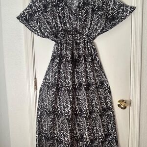 Cost Plus World Market Black and White Maxi Dress